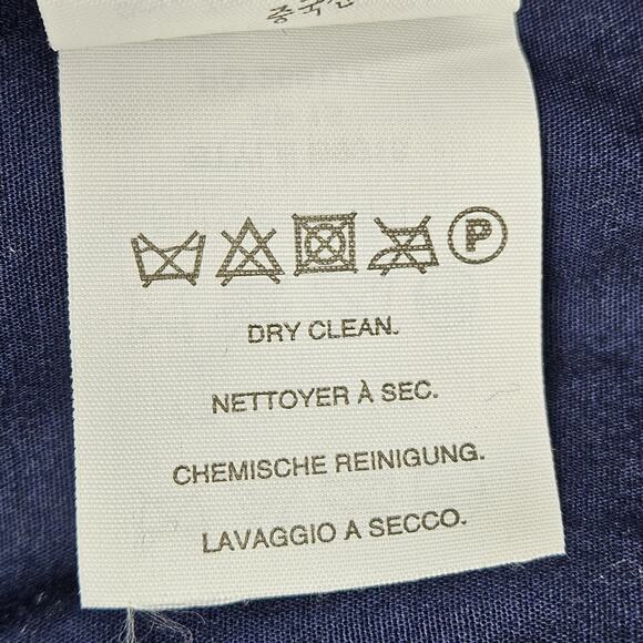 J.Crew Chambray Cotton Tailored One Button Blazer Jacket Blue Womens Size 6 - Picture 8 of 10